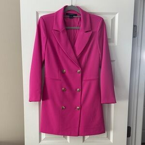 French Connection fushia Whisper Blazer mini dress